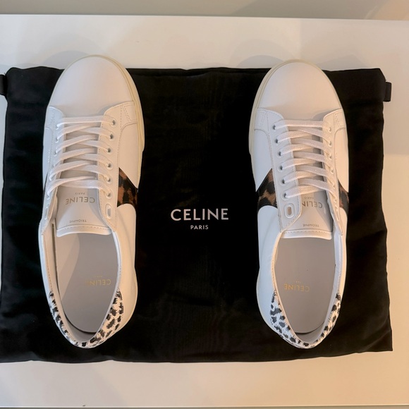 Celine Triomphe Sneakers Animal Print Detail Sneakers - Picture 3 of 11